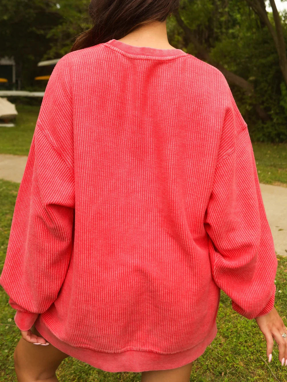 CHARLIE SOUTHERN Women's Sweatshirt Friday + Saturday 76 Flag Cord || David's Clothing