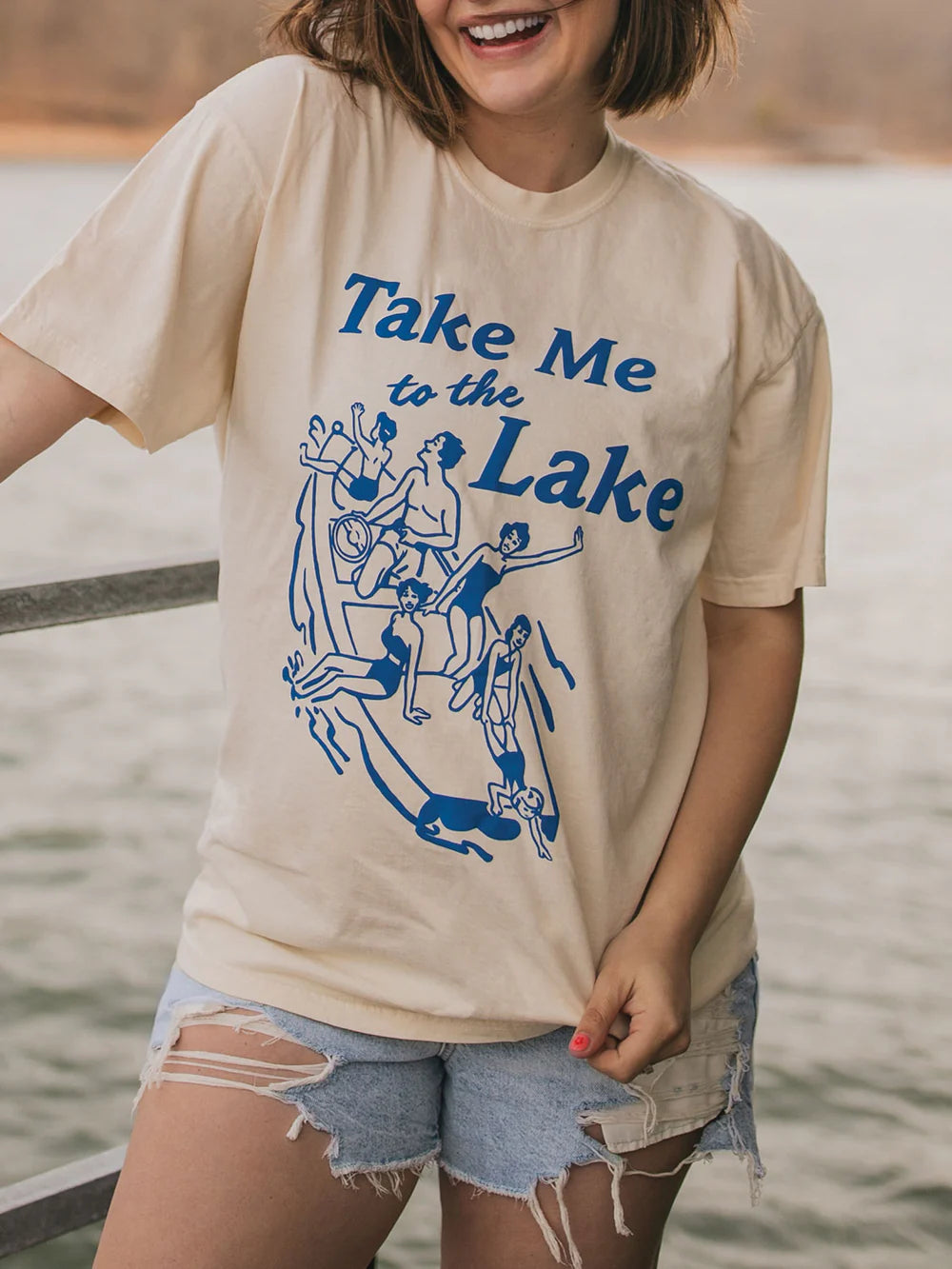 CHARLIE SOUTHERN Women's Tee Charlie Southern Take Me To Lake Tee || David's Clothing
