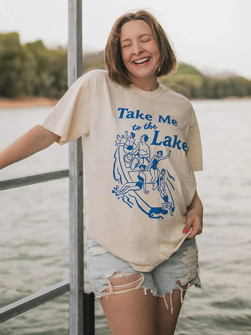CHARLIE SOUTHERN Women's Tee Charlie Southern Take Me To Lake Tee || David's Clothing