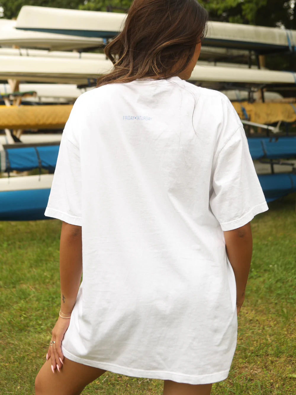 CHARLIE SOUTHERN Women's Tee Friday + Saturday Boiled In USA Tee || David's Clothing