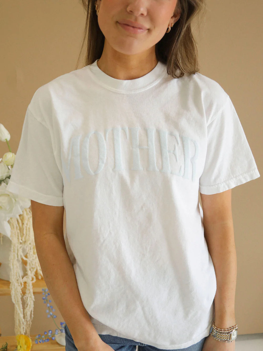 CHARLIE SOUTHERN Women's Top Charlie Southern Mother Puff Ink Tee || David's Clothing