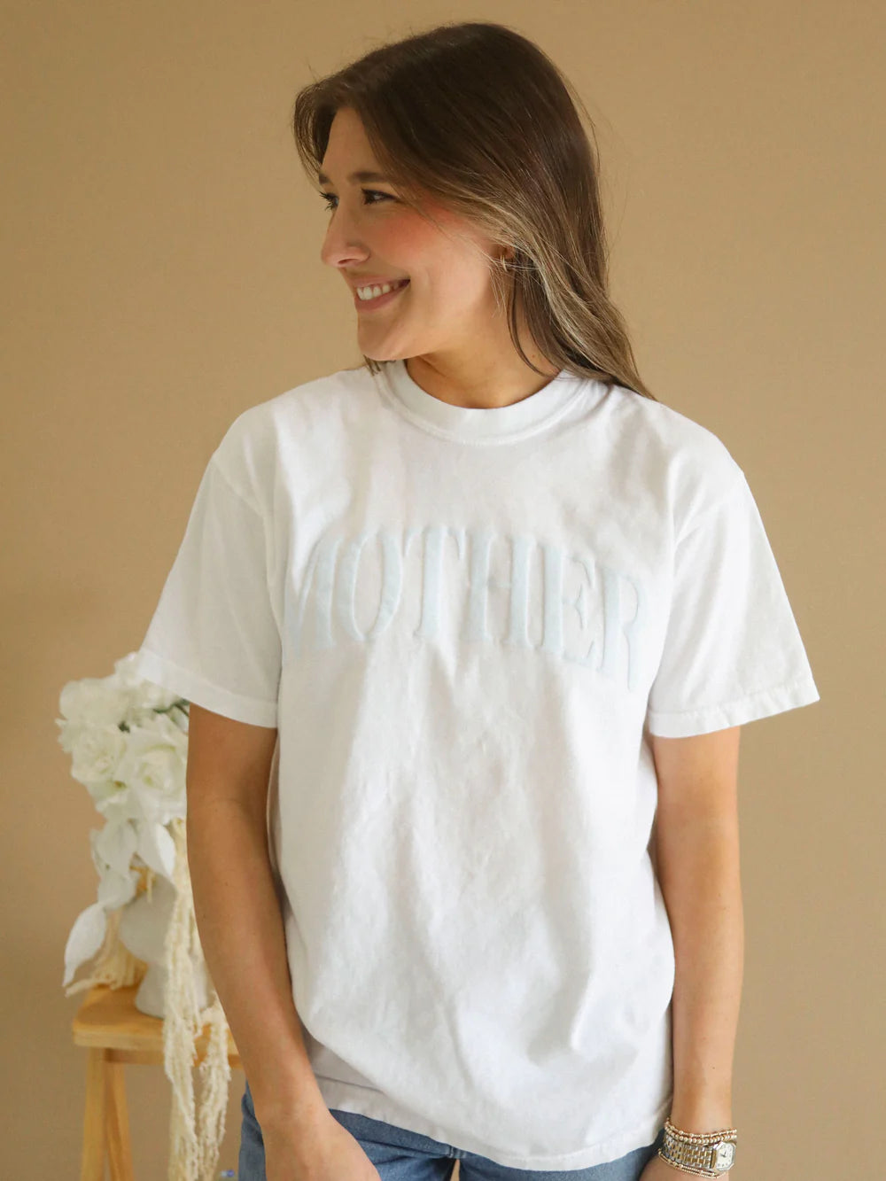 CHARLIE SOUTHERN Women's Top Charlie Southern Mother Puff Ink Tee || David's Clothing