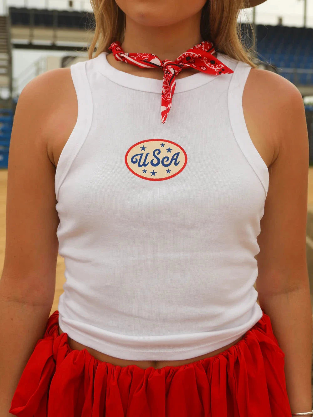 CHARLIE SOUTHERN Women's Top Charlie Southern USA Tank || David's Clothing