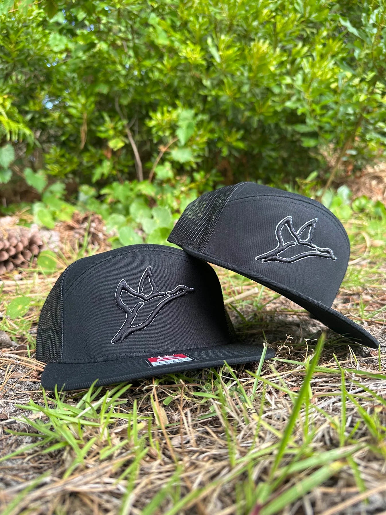 COMBAT WATERFOWL Men's Hats BLACK Combat Waterfowl 7 Panel Black Ghost 333004