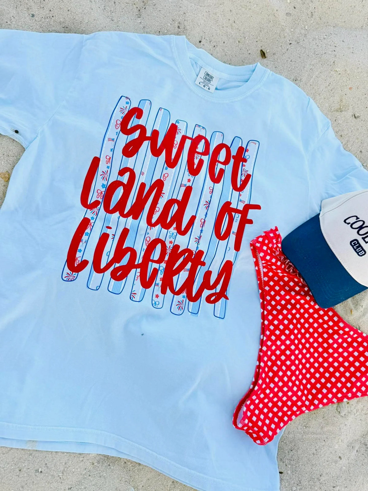 DASH FORWARD Sweet Land Of Liberty Striped Tee