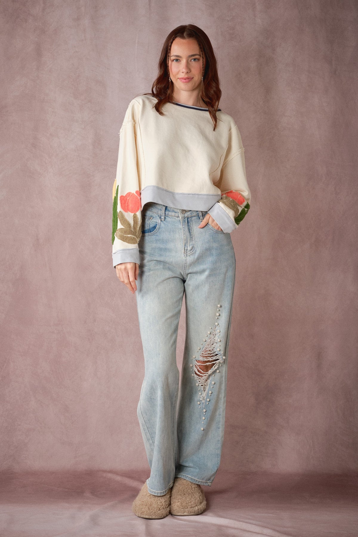 Tulip Patchwork Knit Top