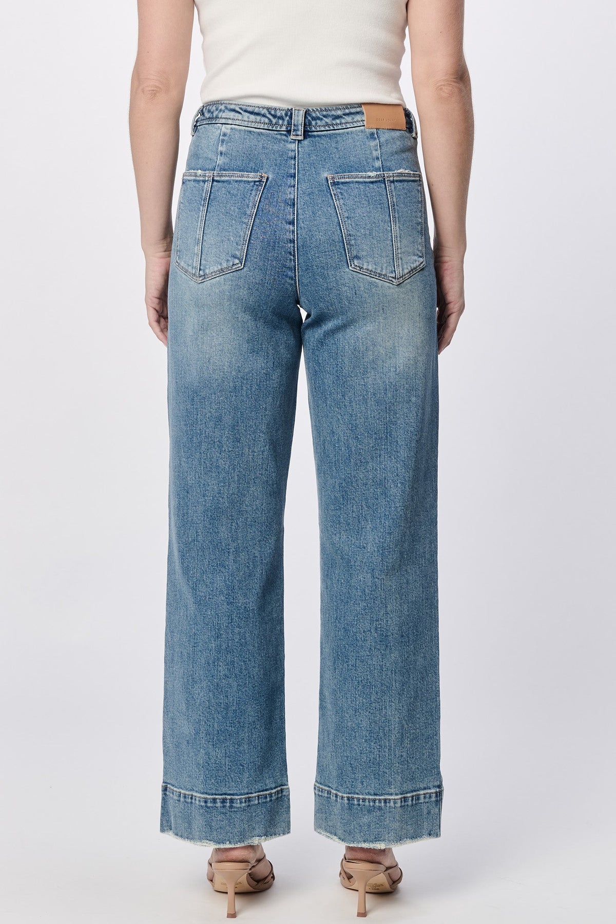 DEAR JOHN DENIM Women's Jeans Dear John Holly Button High Rise Clean Hem W/Slit || David's Clothing