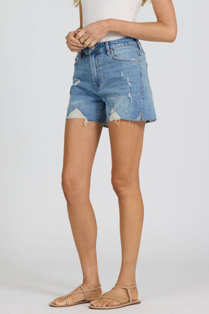 DEAR JOHN DENIM Women's Shorts Dear John GIGI Mid Rise Raw Hem Shorts