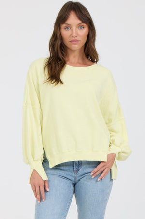DEAR JOHN DENIM Women's Sweaters WAXY YELLOW / XS Dear John Trenton Crew Neck Sweater DSW316U9WXY