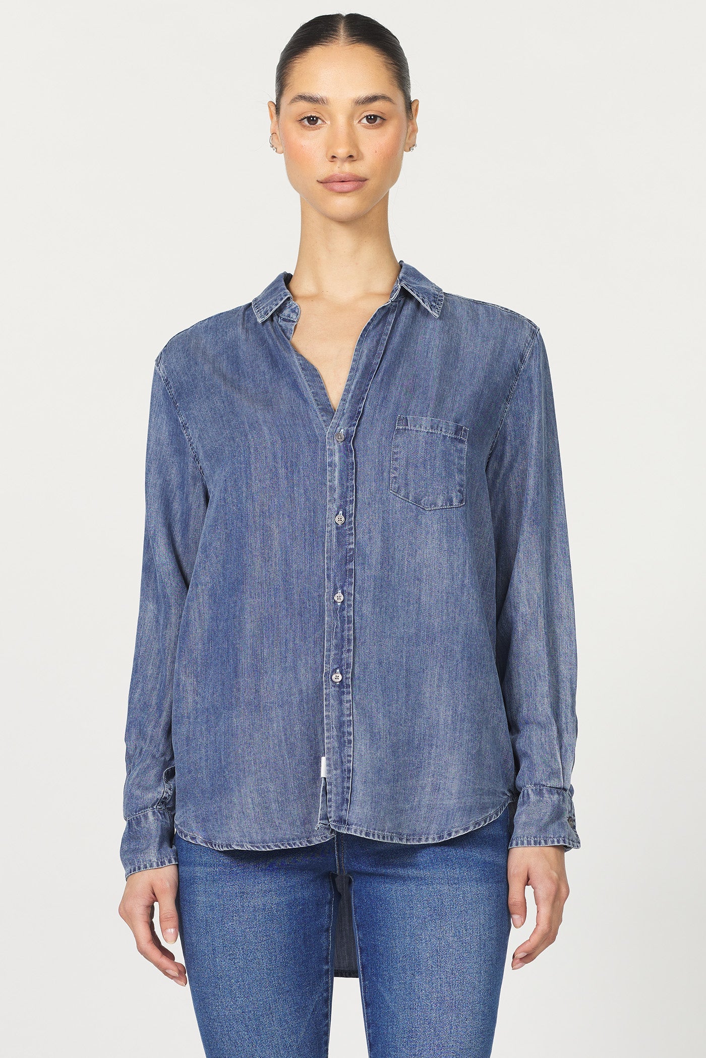 DEAR JOHN DENIM Women's Top Dear John Button Up Long Sleeve Tencel