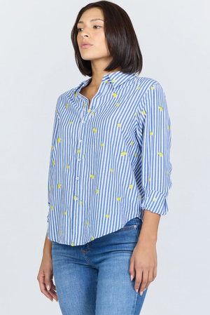 DEAR JOHN DENIM Women's Top Dear Lolita Blue Lemon Embroidery Shirt