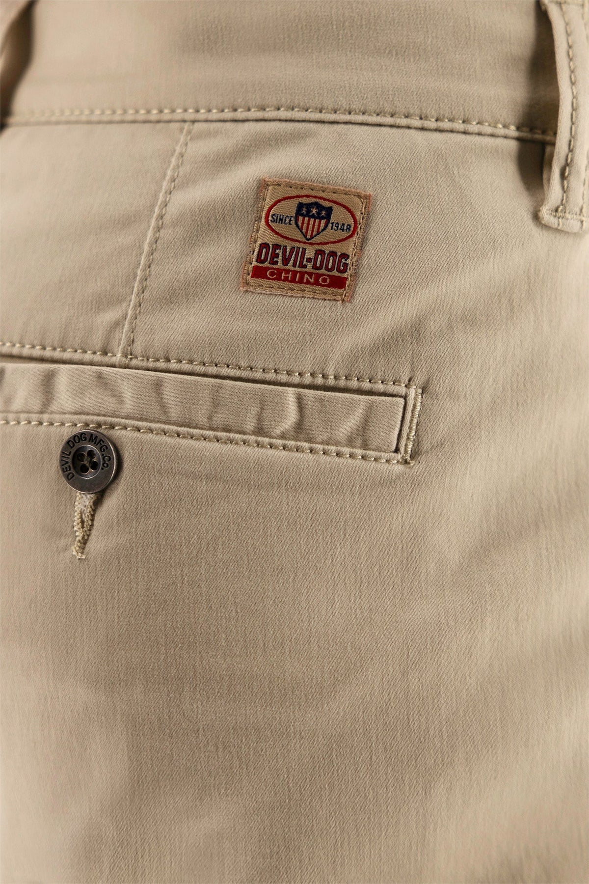 DEVIL DOG Mens Shorts Devil-Dog Chino Short 7" - Brown Rice || David's Clothing