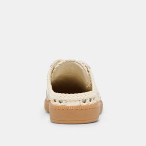 DOLCE VITA Women's Shoes Notice Slide Woven Sneakers Off White Woven Stella