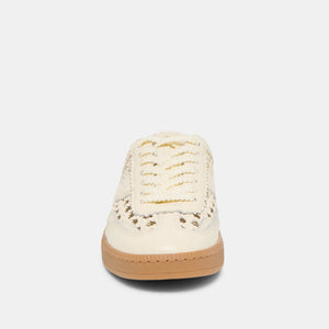 DOLCE VITA Women's Shoes Notice Slide Woven Sneakers Off White Woven Stella