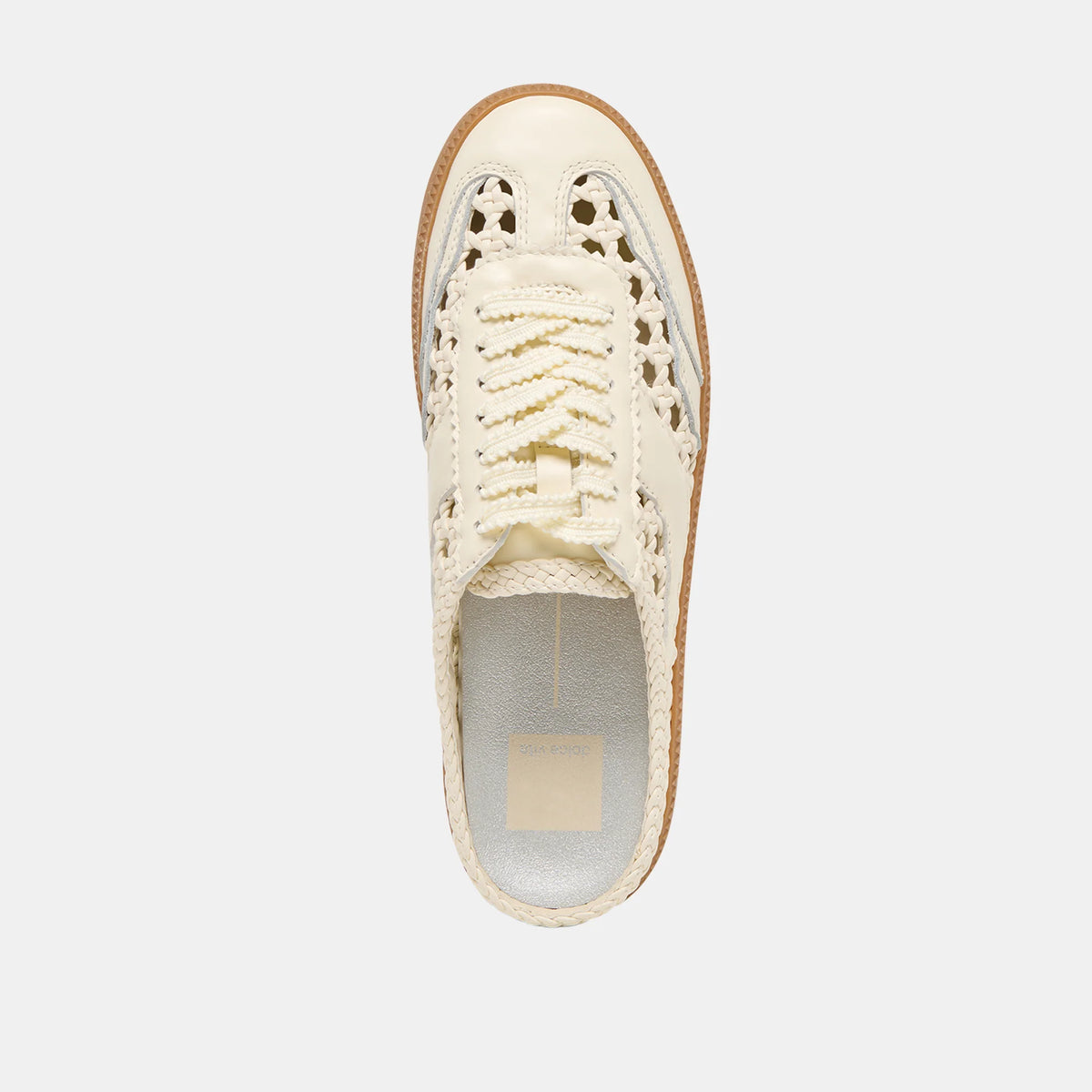 DOLCE VITA Women's Shoes Notice Slide Woven Sneakers Off White Woven Stella