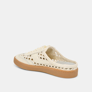 DOLCE VITA Women's Shoes Notice Slide Woven Sneakers Off White Woven Stella