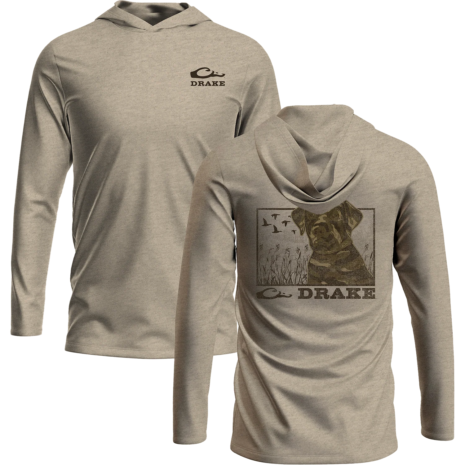 DRAKE CLOTHING CO. Men's Tees Drake Chocolate Lab Graphic T-Shirt Hoodie