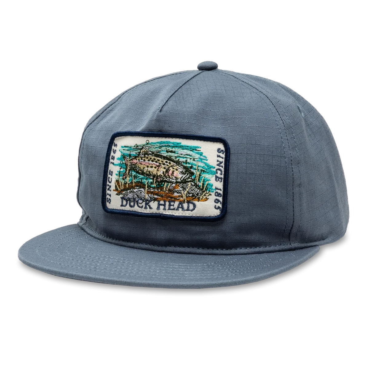 DUCK HEAD Men's Hats VARSITY GREY Duck Head Ripstop Unstructured 5-Panel Hat || David's Clothing D41032172