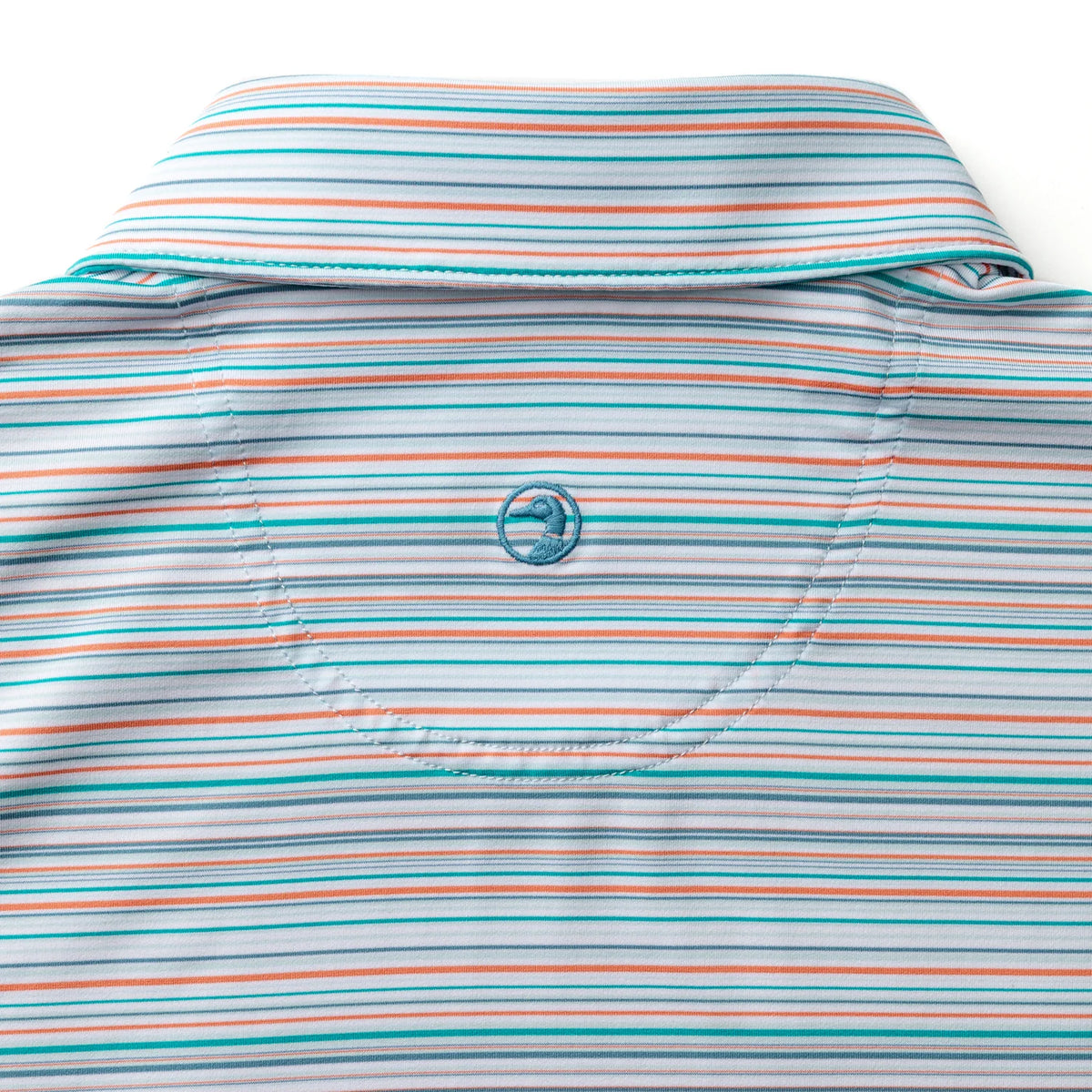 DUCK HEAD Men's Polo Duck Head Long Drive Performance Polo Neil Stripe