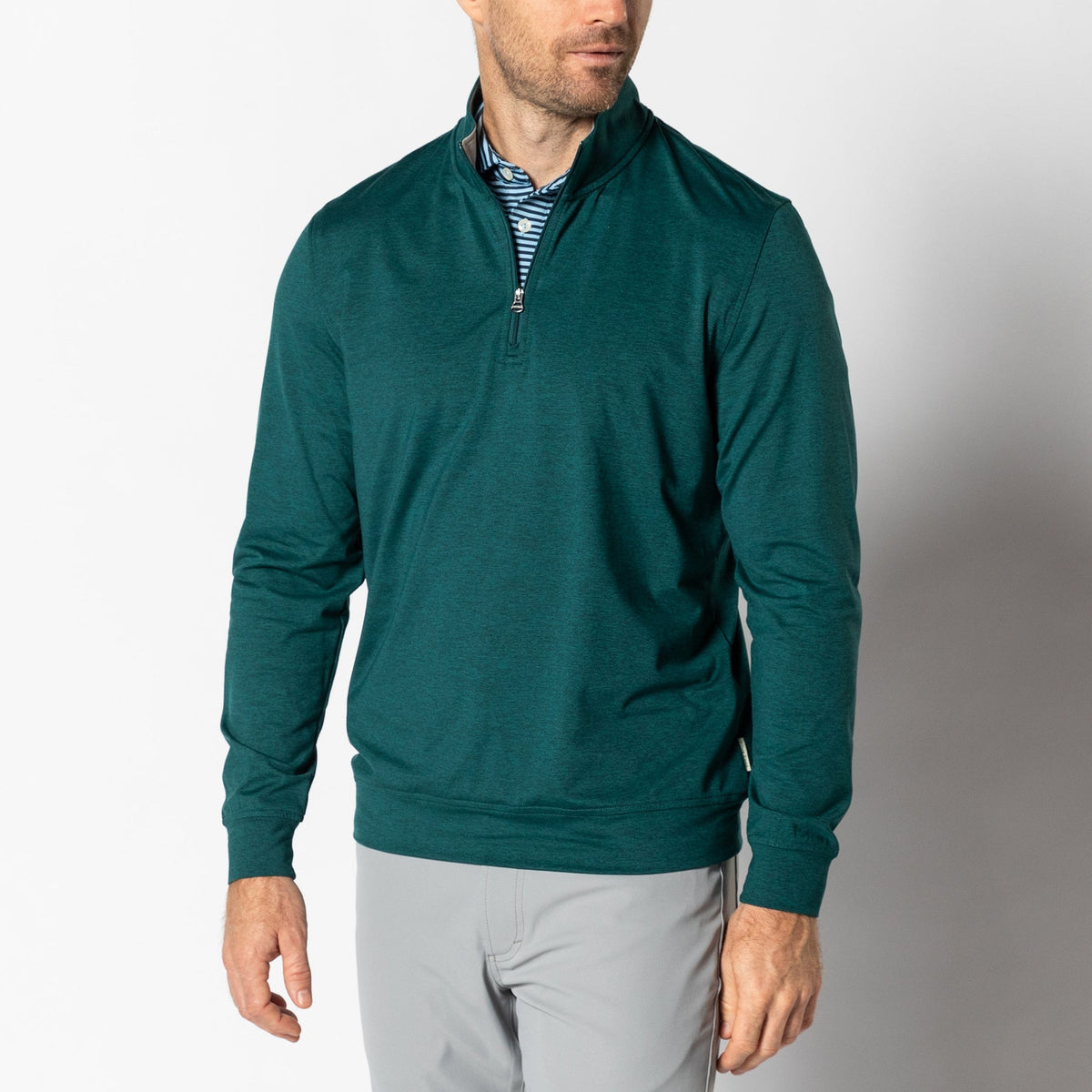 DUCK HEAD Men's Pullovers EMERALD GREEN / S Duck Head Long Drive Performance 1/4 Zip Pullover D21139305