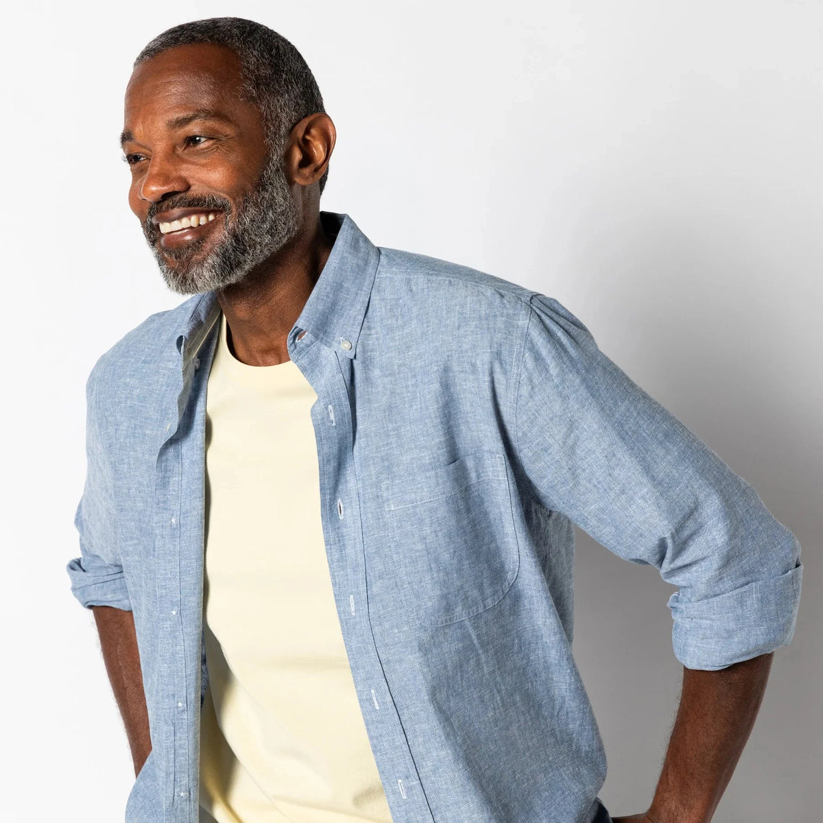 DUCK HEAD Men's Sport Shirt Duck Head Linen Cotton Oxford Sport Shirt || David's Clothing