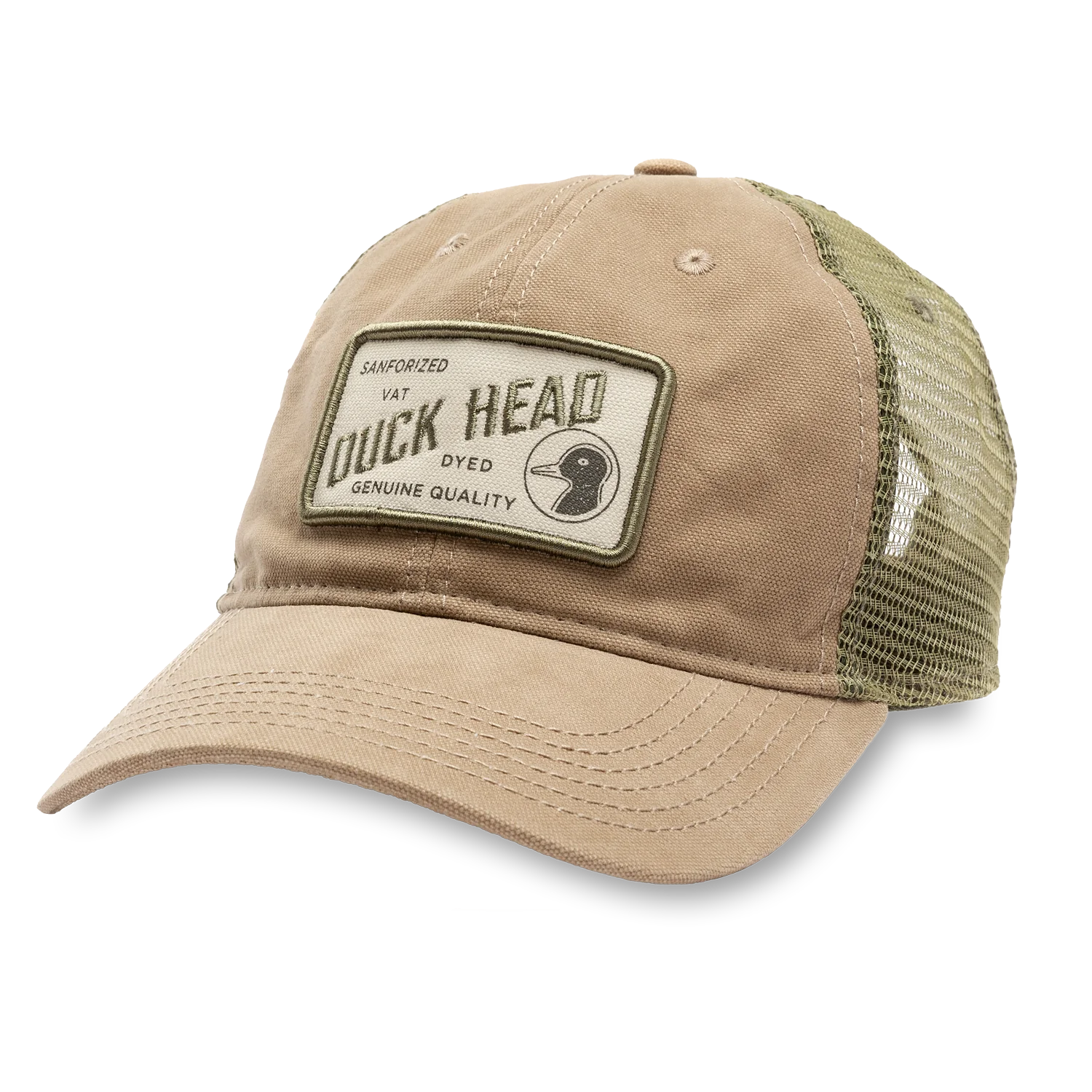 DUCKHEAD Men's Hats KHAKI / one size Duck Head Sanforized Patch Trucker Hat || David's Clothing D41011034