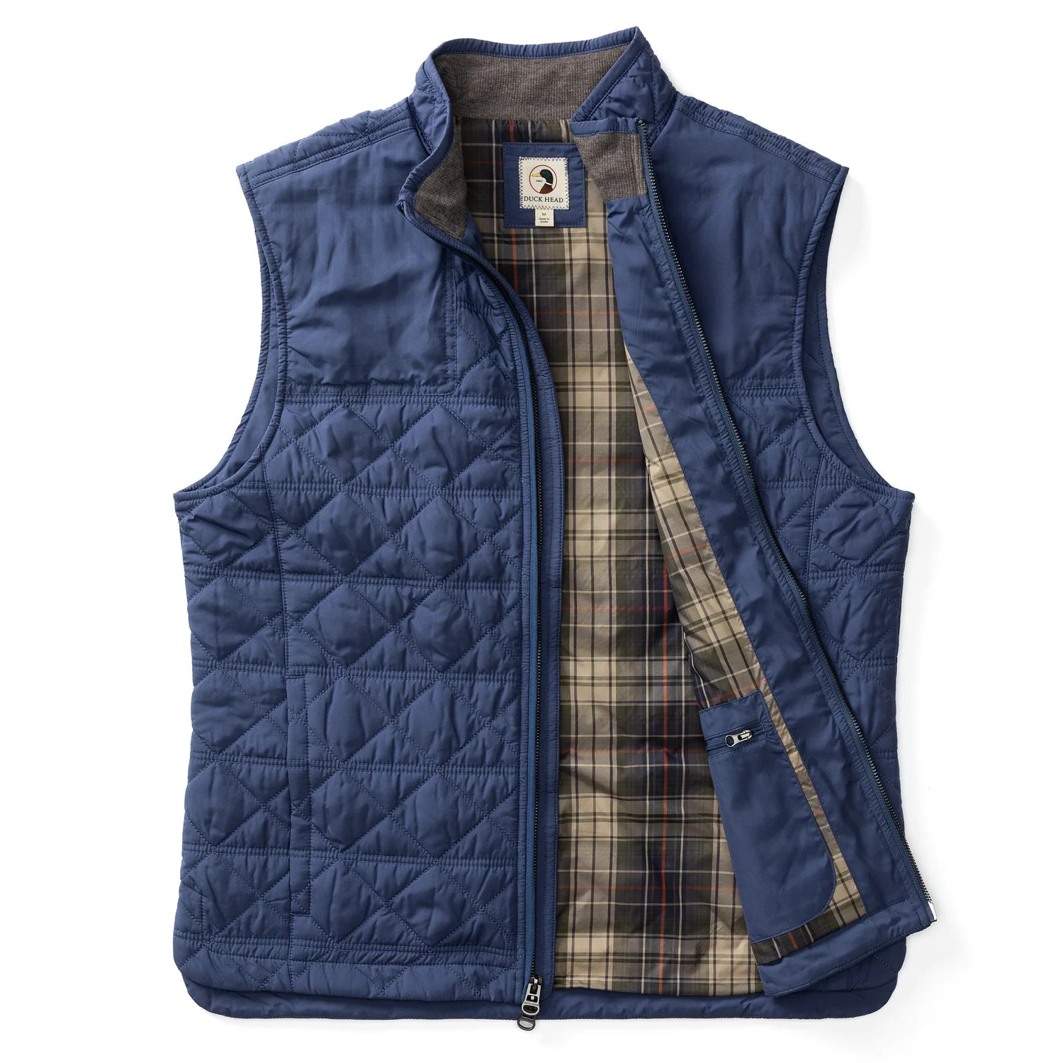 DUCKHEAD Men's Outerwear INDIGO BLUE / M Duck Head Fremont Performance Quilted Vest || David's Clothing D51007459