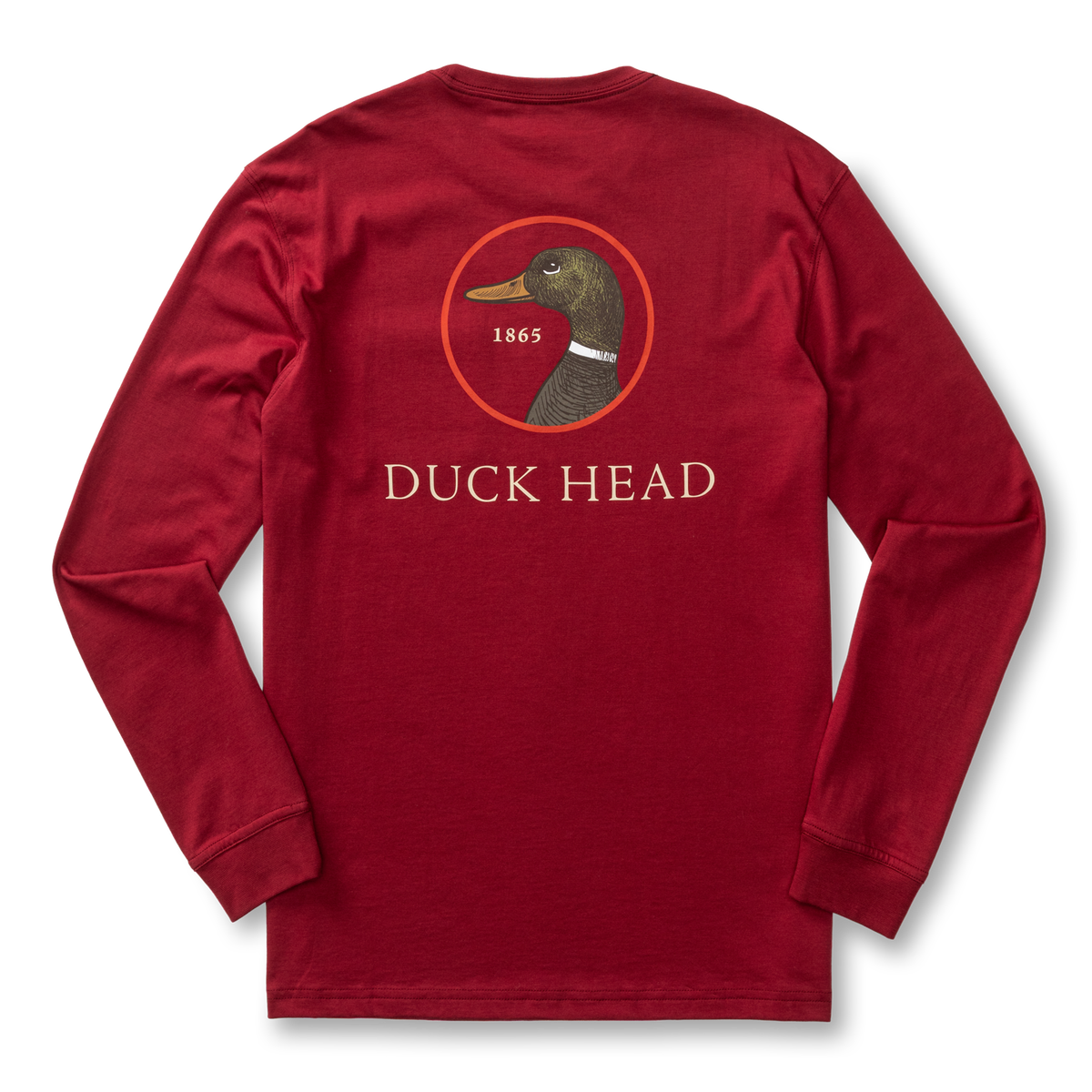 DUCKHEAD Men's Tees Duck Head Logo Long Sleeve T-Shirt