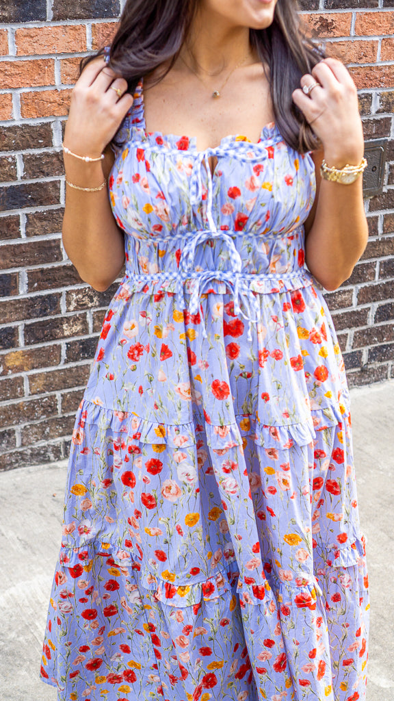 ENTRO INC Women's Dresses Ruched Detail Floral Midi Dress