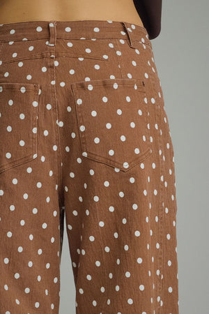 ENTRO INC Women's Pants Polka Dot Barrel Pants