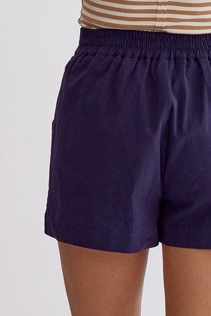 ENTRO INC Women's Shorts Solid High Waisted Shorts || David's Clothing