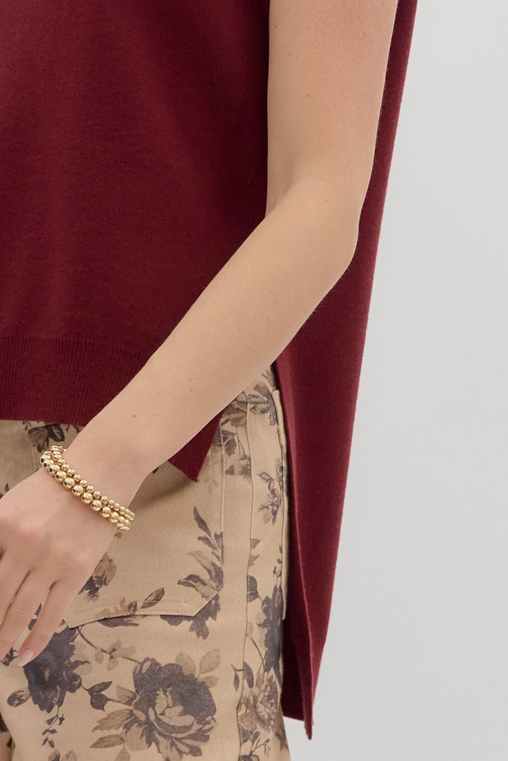 ENTRO INC Women's Sweaters Knit Mock Neck Muscle Tee Sweater Top