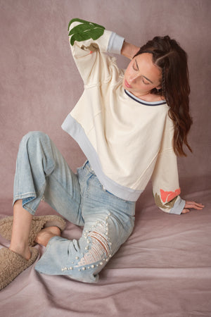 Tulip Patchwork Knit Top