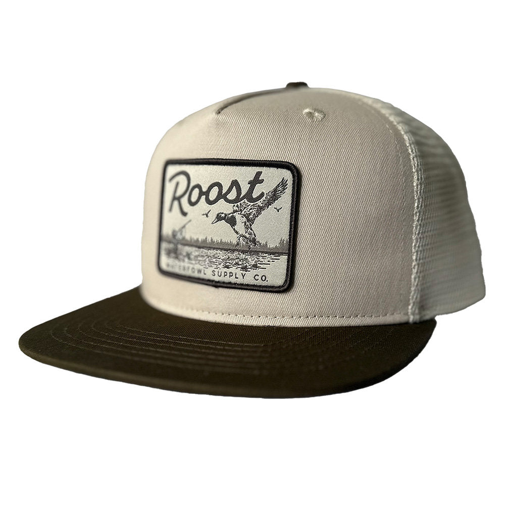 FIELDSTONE Men's Hats CAMO Fieldstone Roost Brown Bill Logo Patch Hat RHR146
