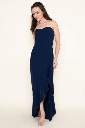 FORE COLLECTION Women's Dresses Sweetheart Strapless Ruffle Maxi