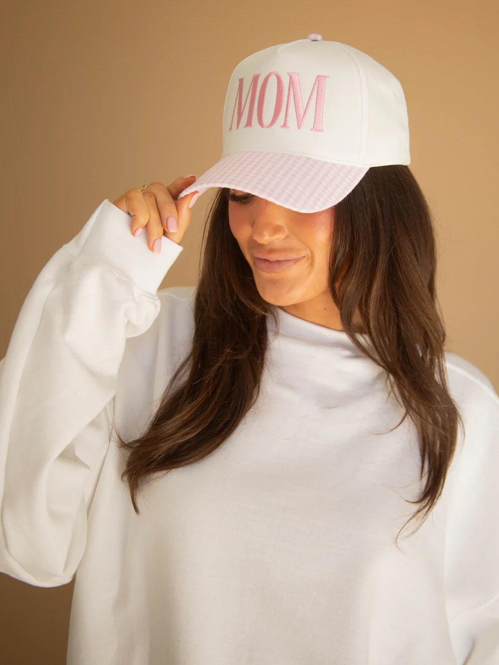FRIDAY AND SATUR Women's Hat PINK / - Friday + Saturday Mom Gingham Trucker MOMGINGHAM
