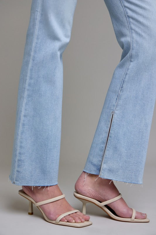 HIDDEN JEANS Women's Jeans Hidden Jeans Light Wash Clean Side Slit Bootcut