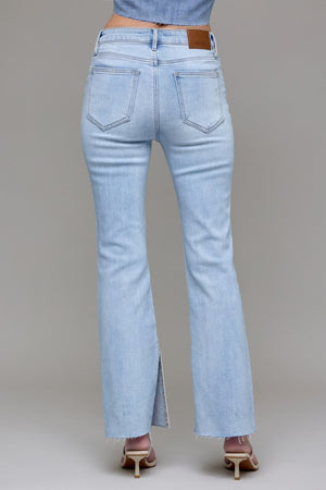 HIDDEN JEANS Women's Jeans Hidden Jeans Light Wash Clean Side Slit Bootcut