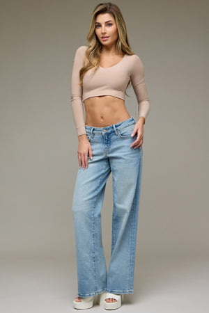 HIDDEN JEANS Women's Jeans Hidden Jeans Medium Light Low Rise 32in Inseam Dad Jeans