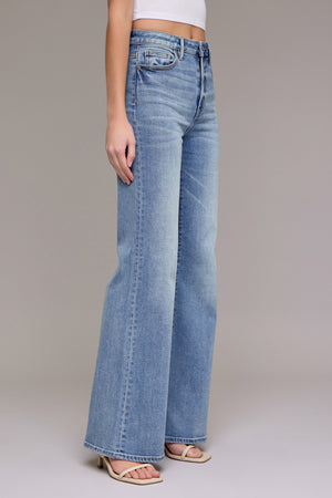 HIDDEN JEANS Women's Jeans Hidden Jeans Medium Vintage Clean High Rise Wide Comfort Flare