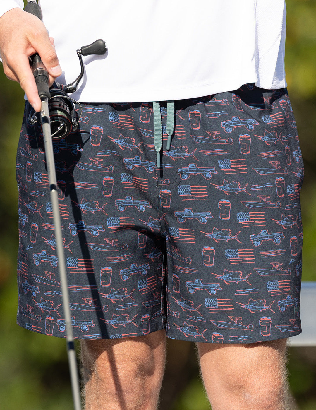 HUK FISHING Men's Shorts Huk KC Pursuit Volley Swim Short
