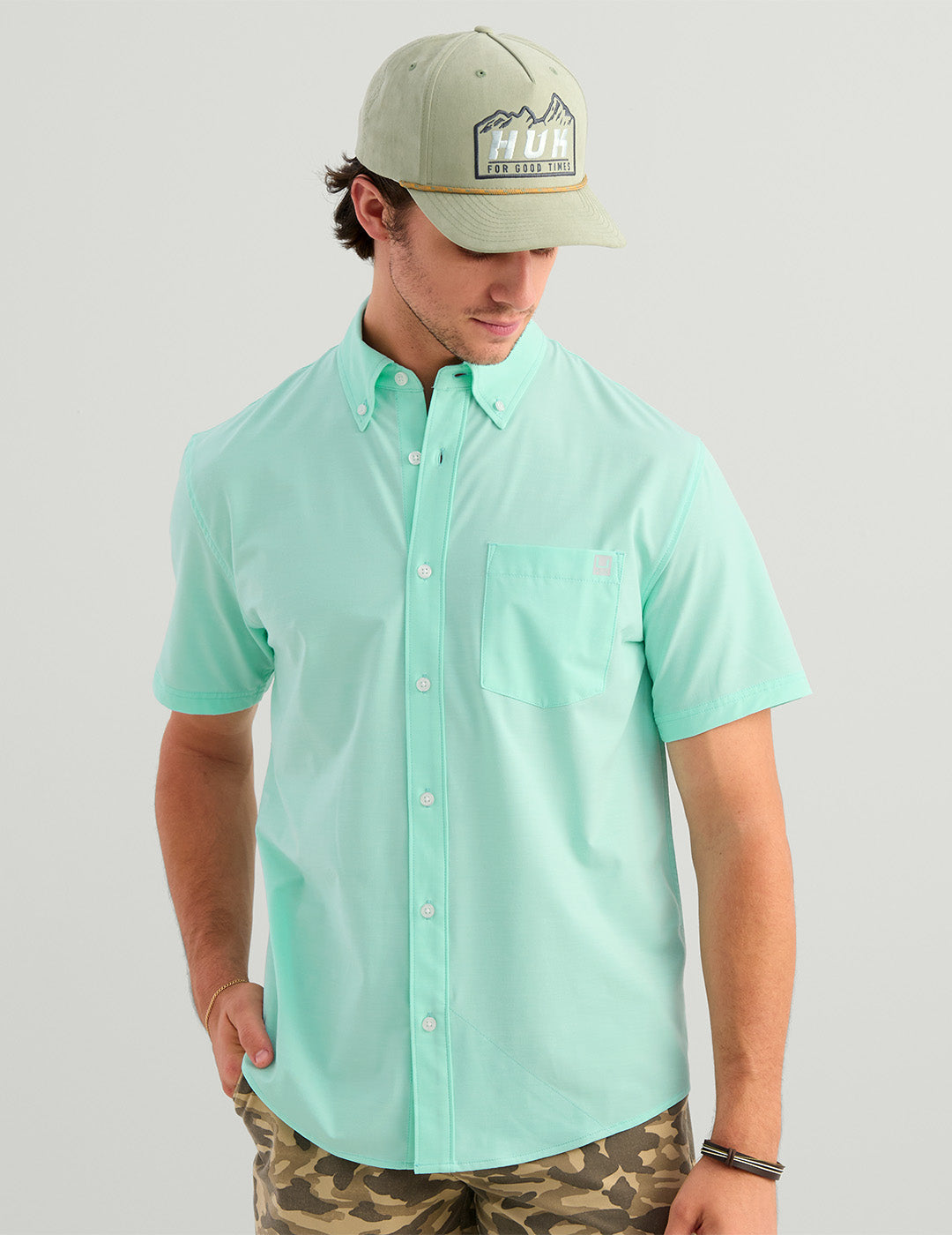 HUK FISHING Men's Sport Shirt CAICOS / S Huk Kona Button-Down H1500154414