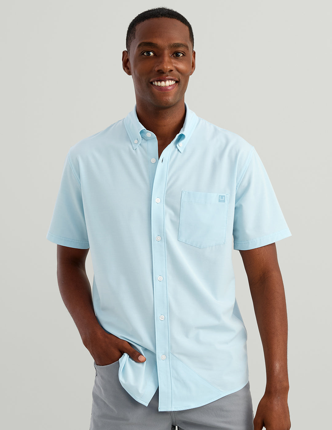 HUK FISHING Men's Sport Shirt COASTAL DRIFT / S Huk Kona Button-Down H1500154425