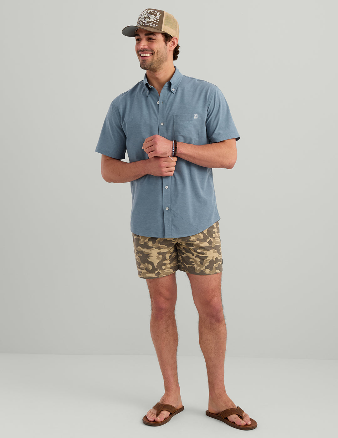 HUK FISHING Men's Sport Shirt Huk Kona Button-Down