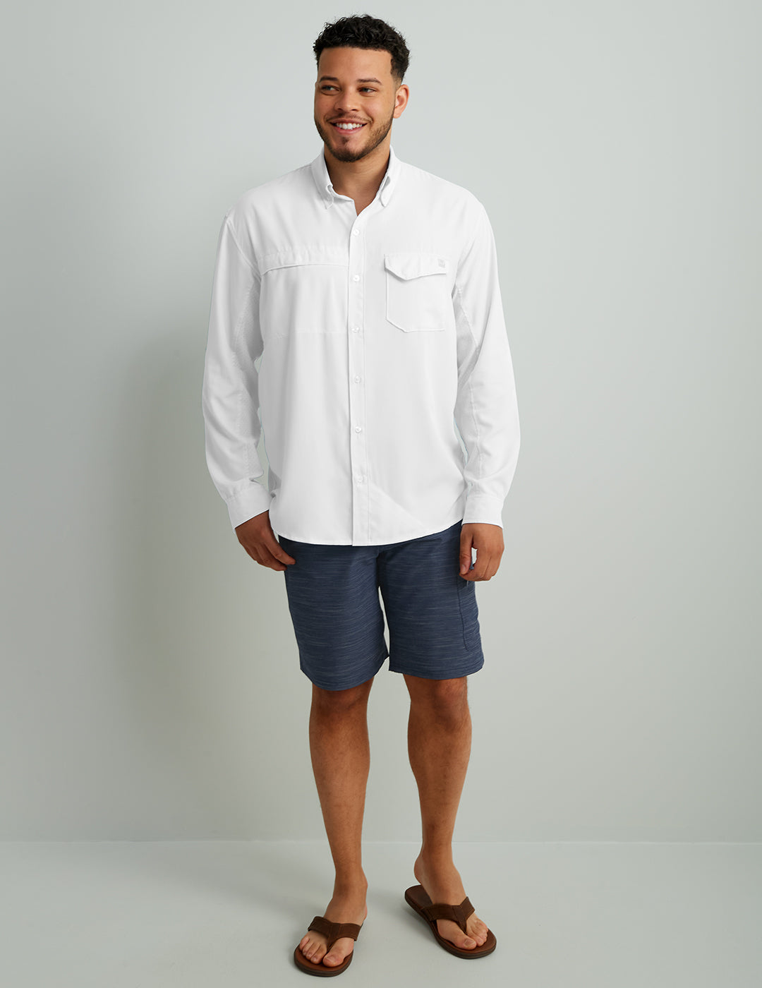 HUK FISHING Men's Sport Shirt Huk Tide Point Button-Down