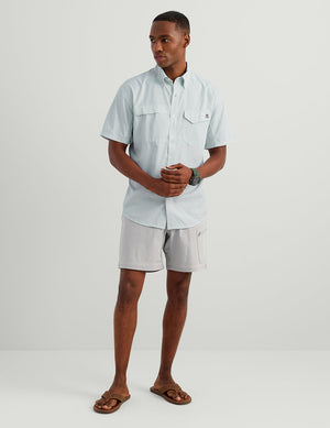 HUK FISHING Men's Sport Shirt Huk Tide Point Short Sleeve Button-Down