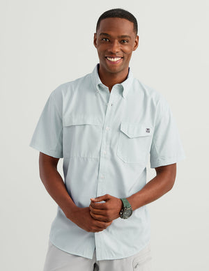 HUK FISHING Men's Sport Shirt Huk Tide Point Short Sleeve Button-Down