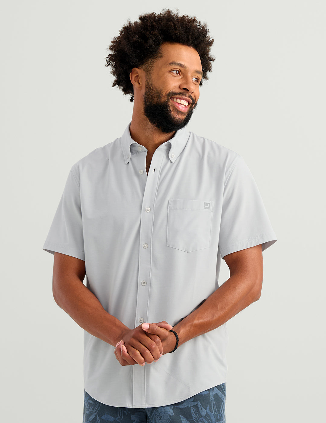 HUK FISHING Men's Sport Shirt SEAGULL / S Huk Kona Button-Down H1500154059