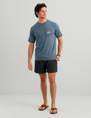 HUK FISHING Men's Tees Huk Bass Eagle Pocket Tee