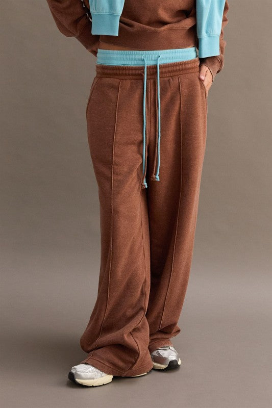 HYFVE INC. Women's Pants High-waist Drawstring Pintuck Pants